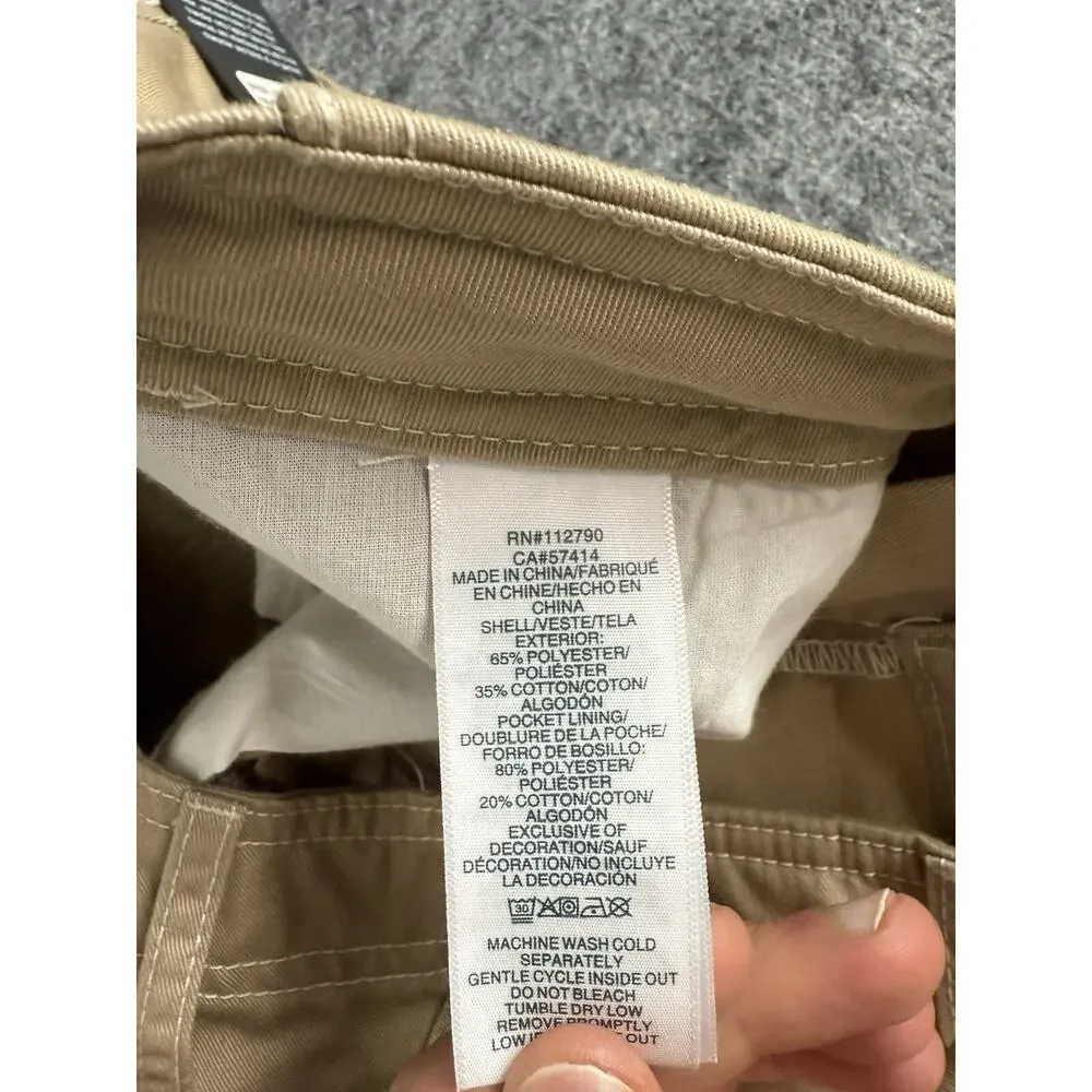 True Religion Jeans Mens 36x32 Cargo Pants Chino Khaki Flat Front N152